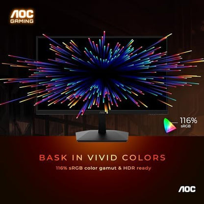 24G15N 24" Gaming Monitor, Full HD 1920X1080, 180Hz 1Ms, 1X HDMI 2.0, 1X Display Port, Adaptive-Sync, 3-Sided Frameless, HDR Ready, Console Gaming Ready, 3-Year Zero-Bright-Dot